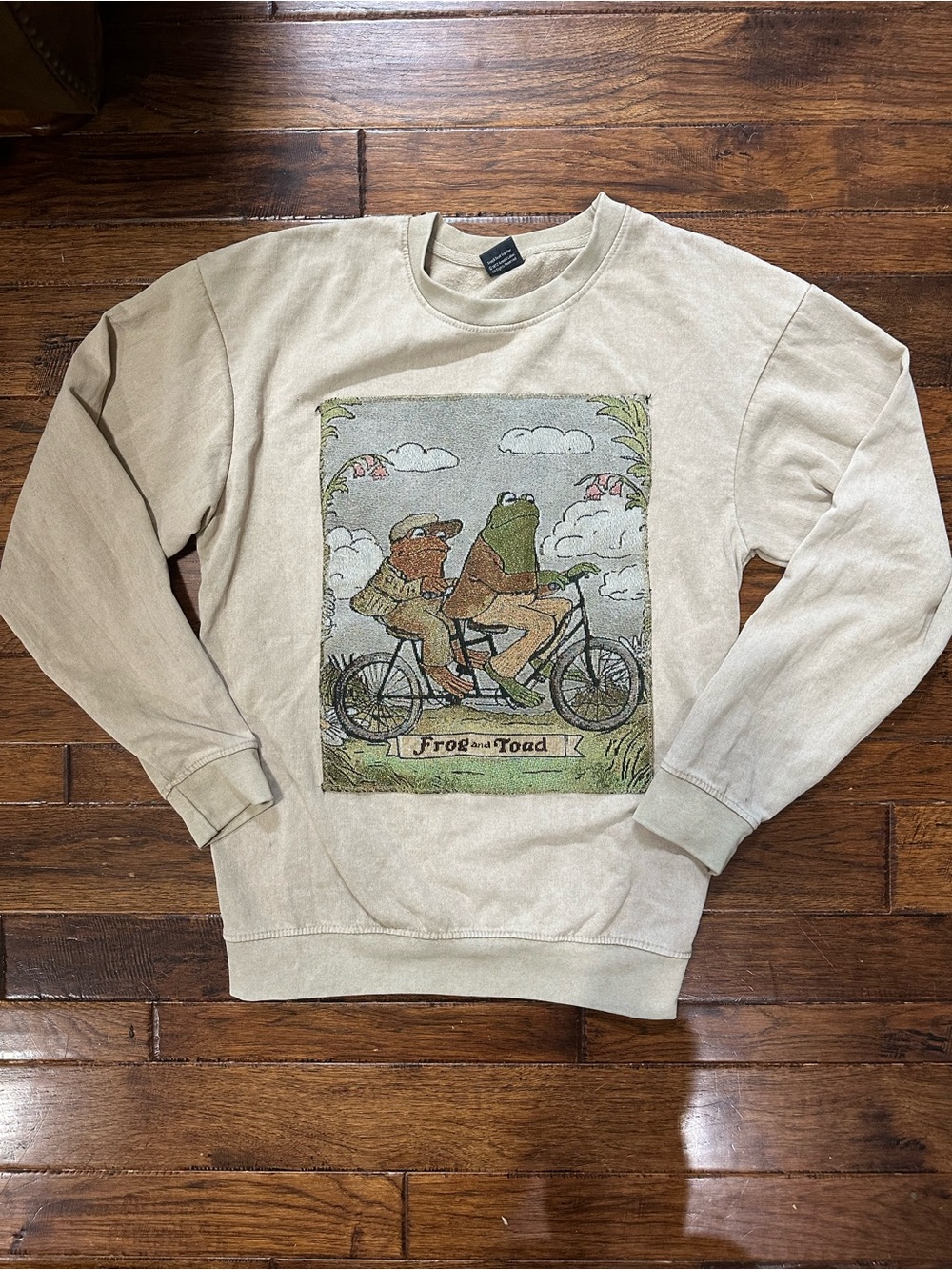 Beige Frog and Toad Tapestry Crewneck Sweatshirt